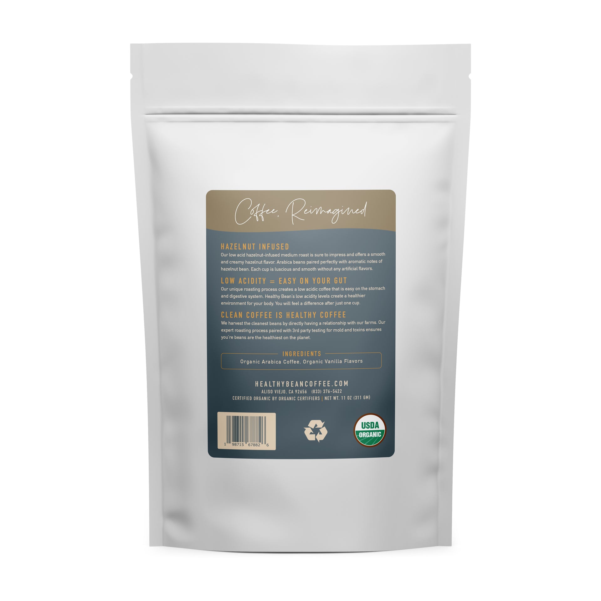Healthy Bean | Hazelnut Infused Coffee | Ground